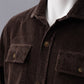 Dunkelbraunes Cord-Overshirt