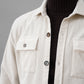Cremefarbenes Cord-Overshirt