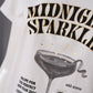 White T-shirt with "Midnight Sparkle" print