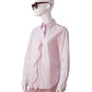 Pink blouse with ruffle