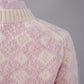 Cream/pink patterned sweater