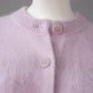 Lilac cardigan made of wool and cashmere