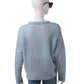 Blue, airy knitted sweater made of cashmere and silk