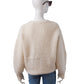 Cream-colored, chunky knit cashmere sweater