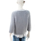 Hellblauer, grob gestrickter Pullover aus Cashmere und Seide