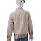Rosafarbene verkürzte Jeansjacke
