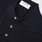 Dunkelblaues, gestricktes Poloshirt