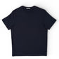 Dunkelblaues Jersey T-Shirt aus Wolle