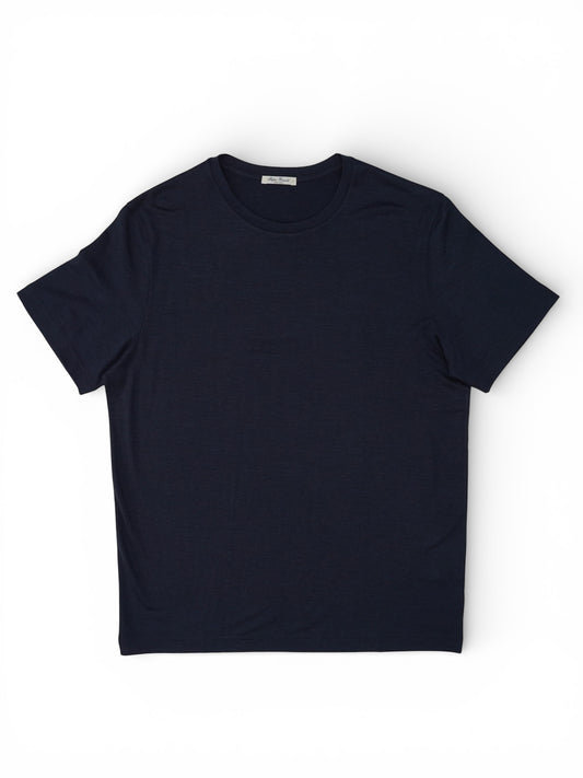 Dunkelblaues Jersey-T-Shirt aus Wolle von Stefan Brandt