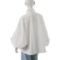 Weiße Oversize-Bluse mit Ballonärmel