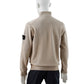Sandfarbenes Sweatshirt mit Zipper