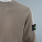 Sandfarbener Waffelfleece-Pullover