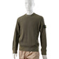Khakifarbener Waffelfleece-Pullover