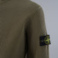 Khakifarbener Waffelfleece-Pullover