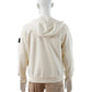 Cremefarbene Sweat-Jacke