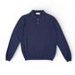 Dunkelblaues Langarm-Poloshirt