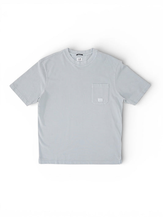 Rauchblaues T-Shirt mit Tasche von C.P. Company