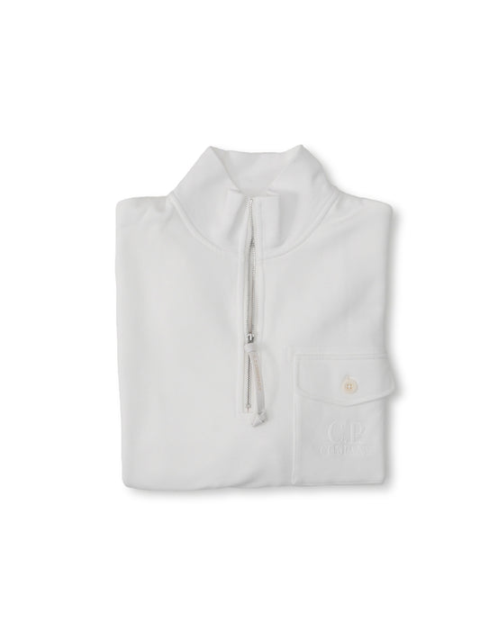 Weißes C.P. Company Sweatshirt mit Zipper