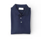 Dunkelblaues Langarm-Poloshirt