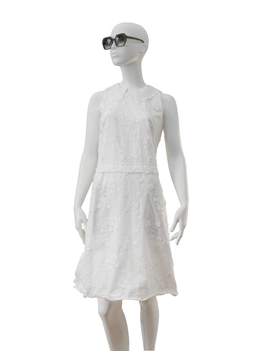 Weißes Kleid mit Spitzendetails von Dorothee Schumacher