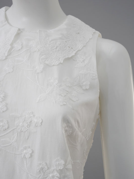 Weißes Kleid mit Spitzendetails von Dorothee Schumacher – Ansicht 2
