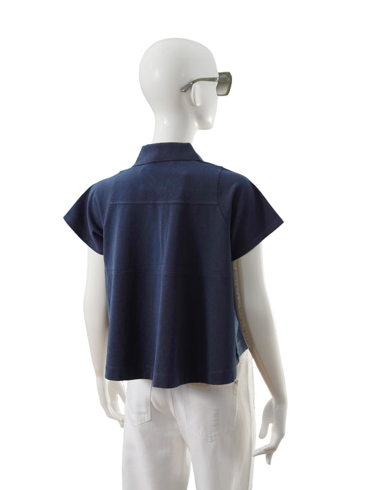 Nachtblaues Poloshirt von Dorothee Schumacher – Ansicht 4