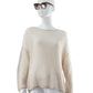 Sandfarbener Pullover aus Cashmere und Seide