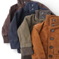 Cognac-colored suede leather jacket