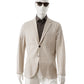 Sandfarbenes Sakko aus Loro Piana Jersey