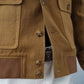 Cognacfarbener Leinen-Blouson