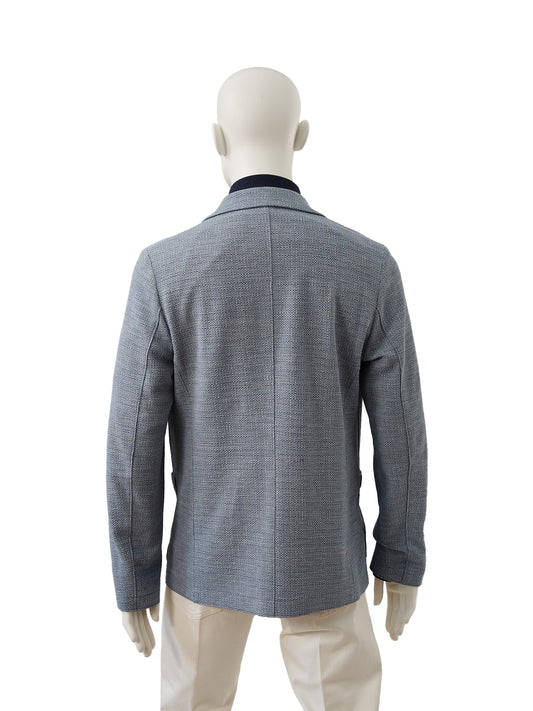 Hellblaues Sakko aus Loro Piana Jersey von Harris Wharf London – Ansicht 3