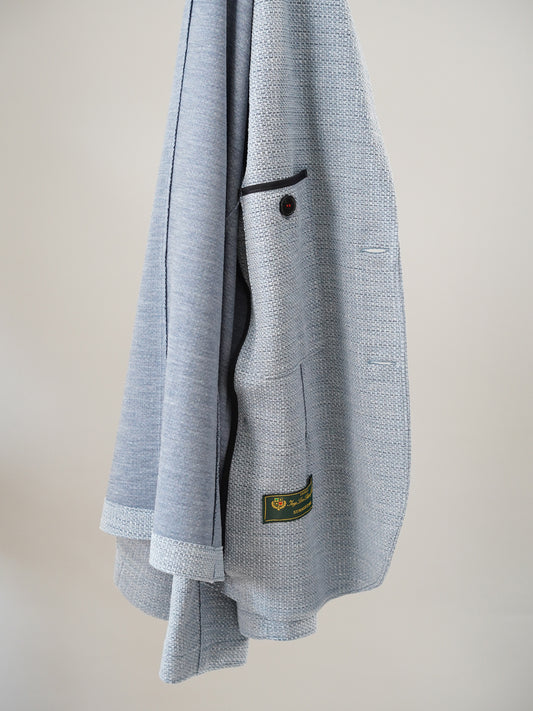 Hellblaues Sakko aus Loro Piana Jersey von Harris Wharf London – Ansicht 4