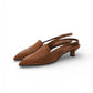 Cognacfarbener Sling-Pumps