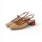 Sand/Cognacfarbener Sling-Pumps