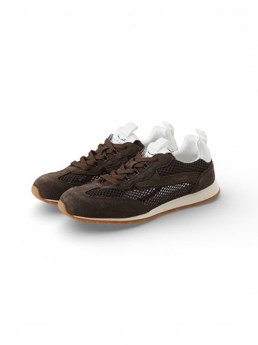 Dunkelbrauner, perforierter Sneaker von Voile Blanche
