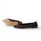 Dunkelbrauner Velours-Ballerina