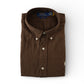 Dunkelbraunes Leinen-Hemd „Custom Fit“