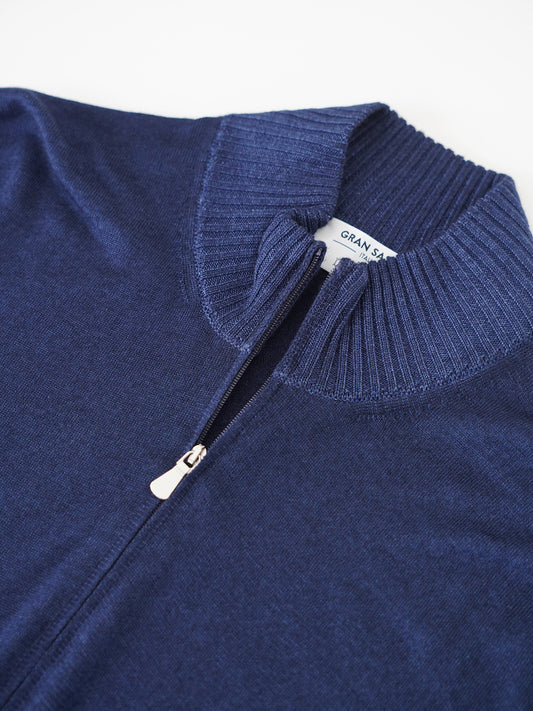 Dunkelblaue Strickjacke von Gran Sasso – Ansicht 3