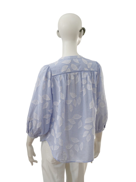 Blau-weiß gestreifte Bluse von 0039 Italy – Ansicht 4