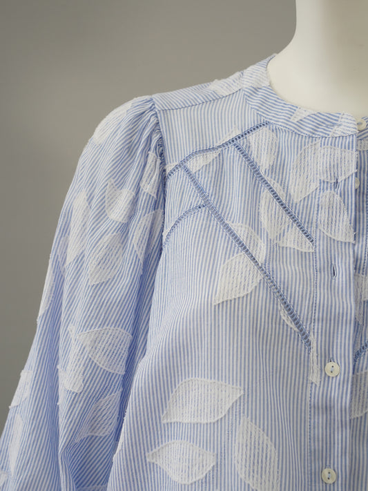 Blau-weiß gestreifte Bluse von 0039 Italy – Ansicht 3