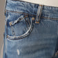 Blaue, leicht destroyte Jeans „The Baggy“