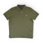 Olivfarbenes Poloshirt „Custom Slim Fit“
