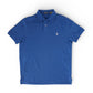 Azurblaues Poloshirt „Custom Slim Fit“