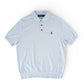 Hellblaues Strick-Polo