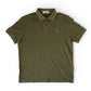 Olivfarbenes Overdyed-Poloshirt