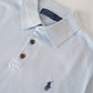 Hellblaues Strick-Polo