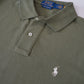 Olivfarbenes Poloshirt „Custom Slim Fit“