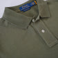 Olivfarbenes Poloshirt „Custom Slim Fit“