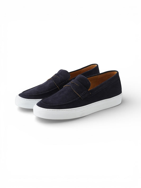 Dunkelblauer Loafer „Palermo“ mit Gummisohle von Ludwig Reiter