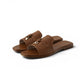 Cognacfarbene Pantolette mit Schmuck-Details